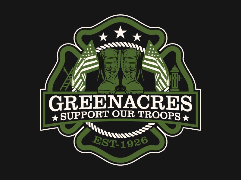 Greenacres Support Our Troops logo logo design by Boomstudioz