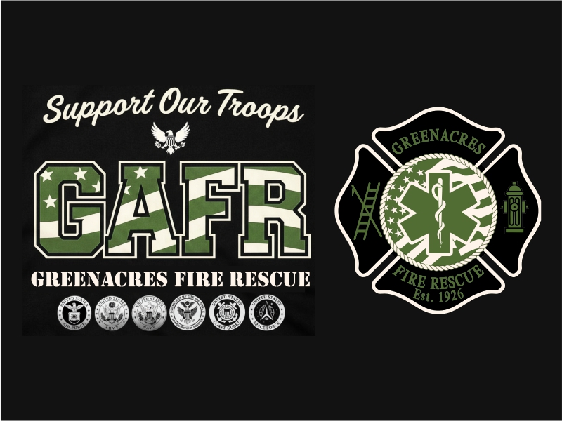 Greenacres Support Our Troops logo logo design by Girly
