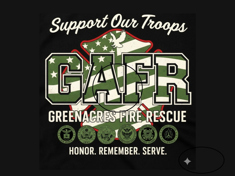 Greenacres Support Our Troops logo logo design by kanal