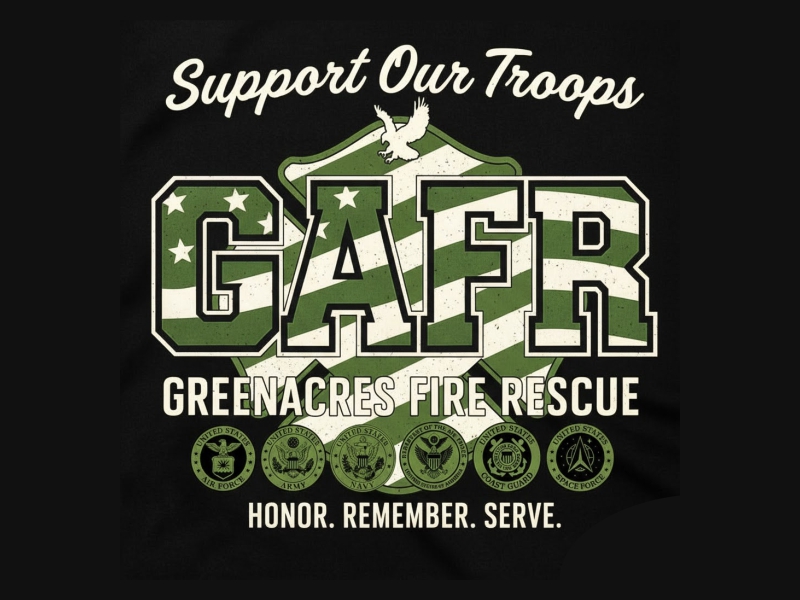 Greenacres Support Our Troops logo logo design by kanal