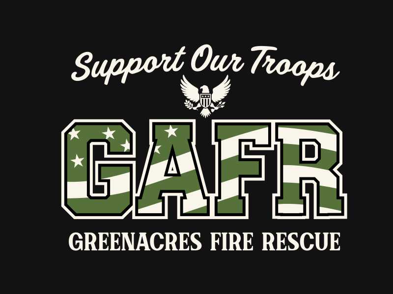 Greenacres Support Our Troops logo logo design by done