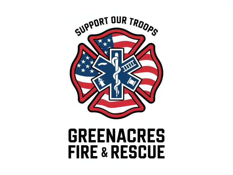 Greenacres Support Our Troops logo logo design by Octavino