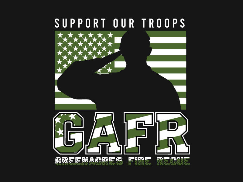Greenacres Support Our Troops logo logo design by Boomstudioz