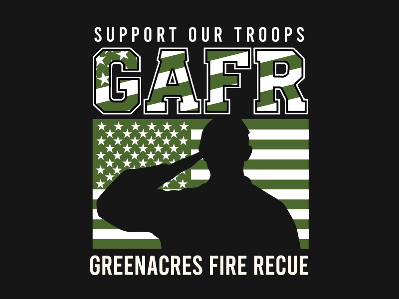 Greenacres Support Our Troops logo logo design by Boomstudioz