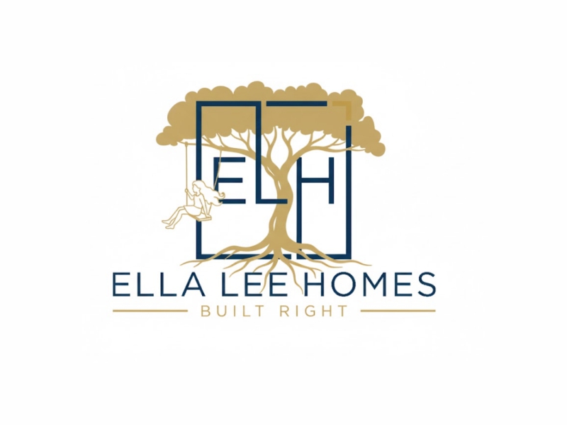 Ella Lee Homes logo design by giphone