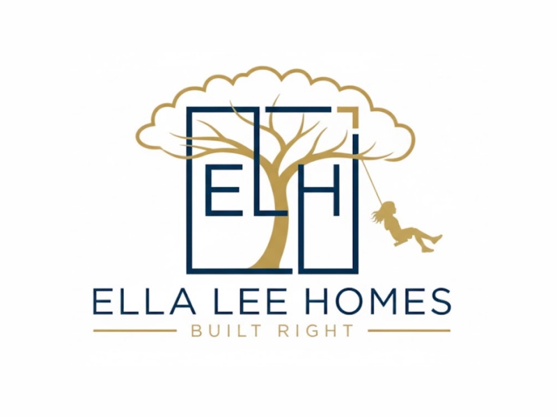 Ella Lee Homes logo design by giphone