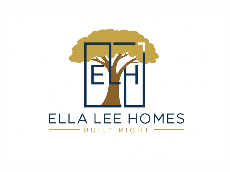 Ella Lee Homes logo design by Girly