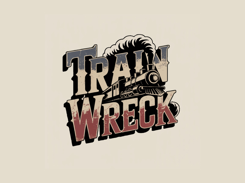Train Wreck logo design by Poki