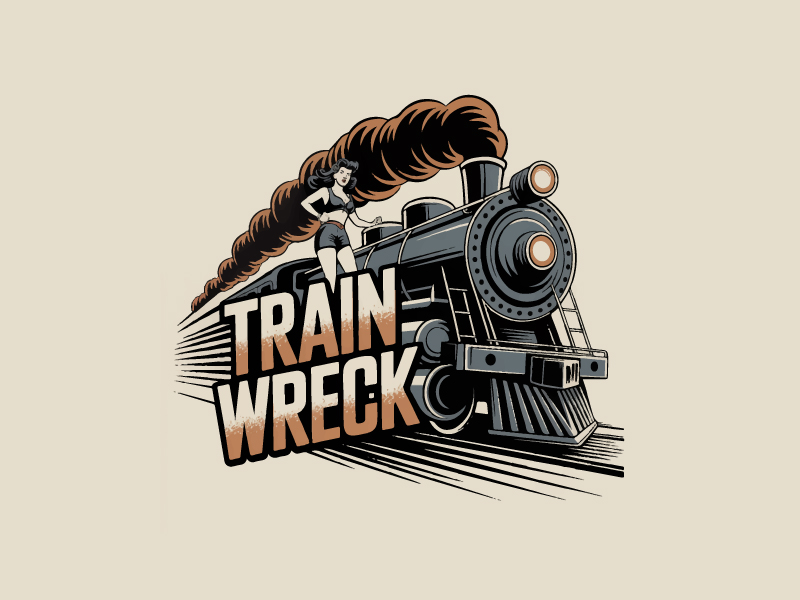 Train Wreck logo design by Poki