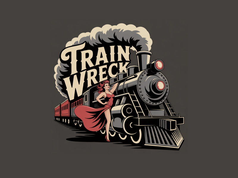 Train Wreck logo design by Poki