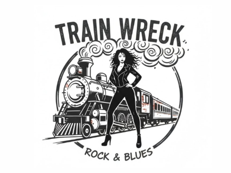 Train Wreck logo design by giphone