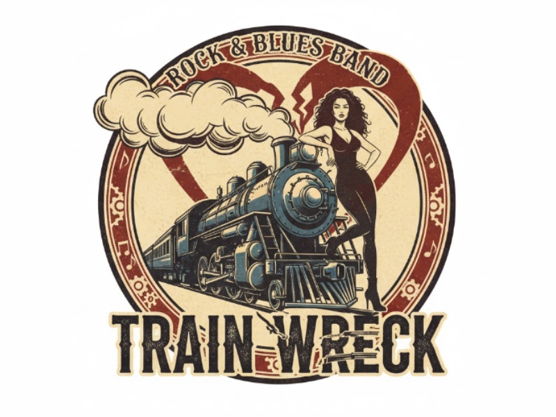 Train Wreck logo design by giphone