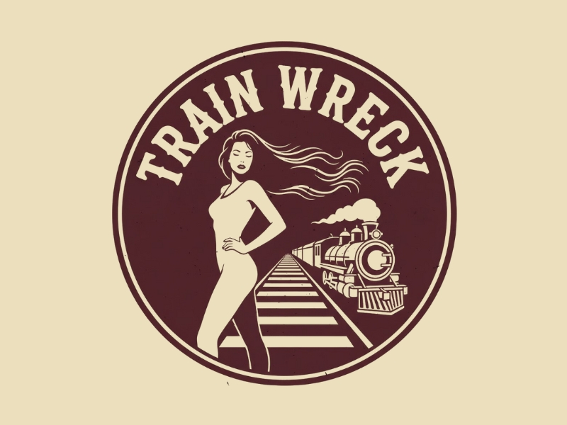 Train Wreck logo design by Michael Luutu