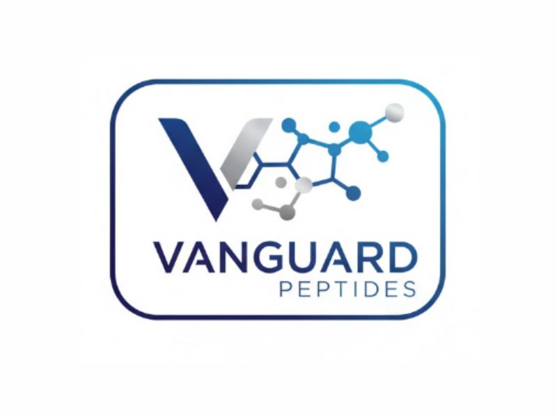 Vanguard Peptides logo design by kanal
