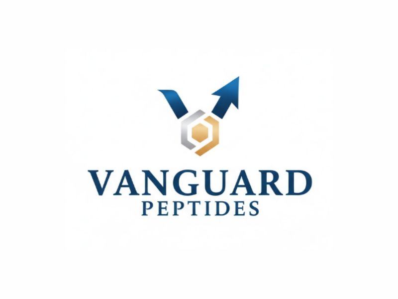 Vanguard Peptides logo design by kanal