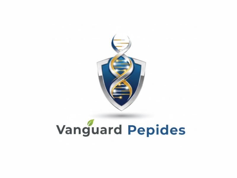 Vanguard Peptides logo design by kanal