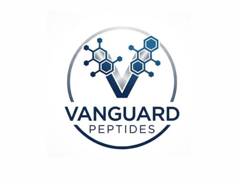 Vanguard Peptides logo design by kanal