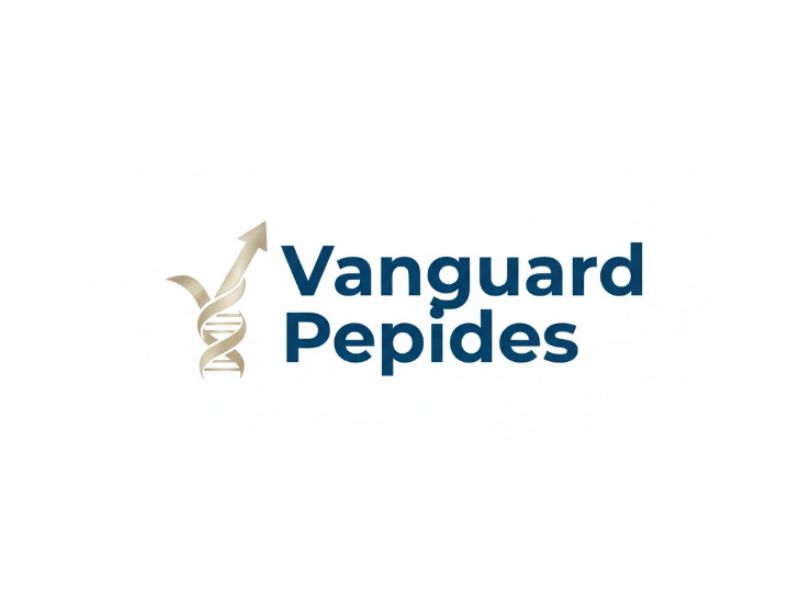 Vanguard Peptides logo design by giphone