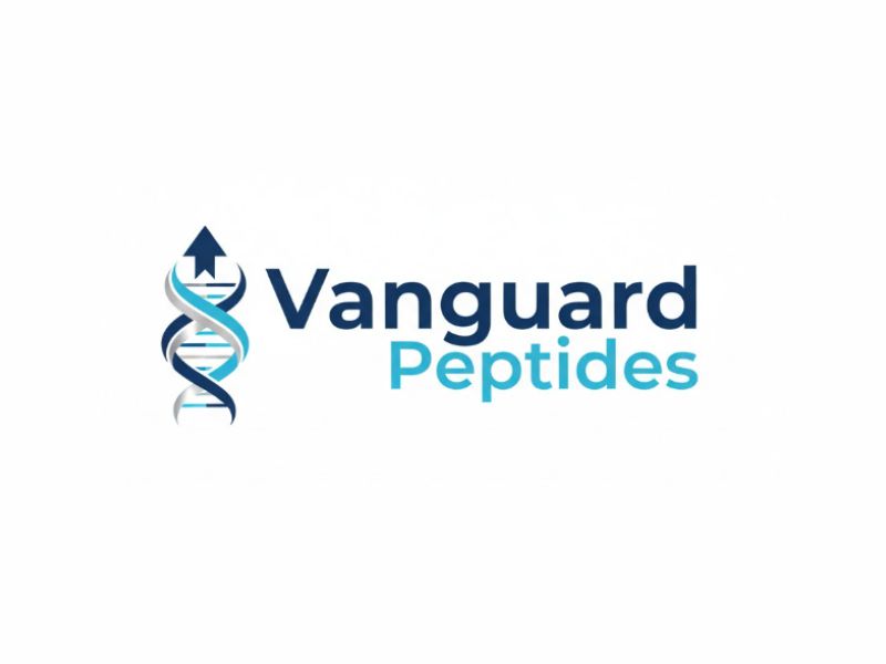 Vanguard Peptides logo design by giphone