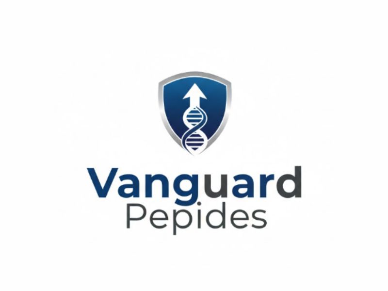 Vanguard Peptides logo design by giphone