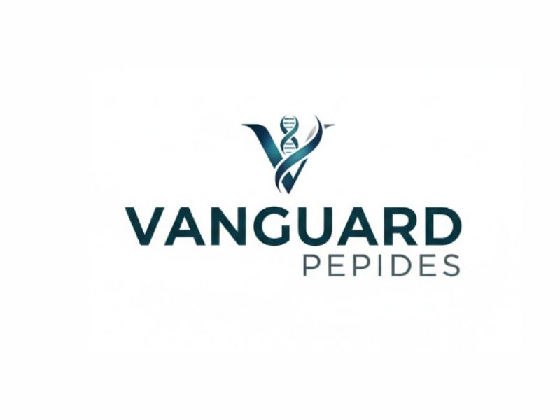 Vanguard Peptides logo design by giphone
