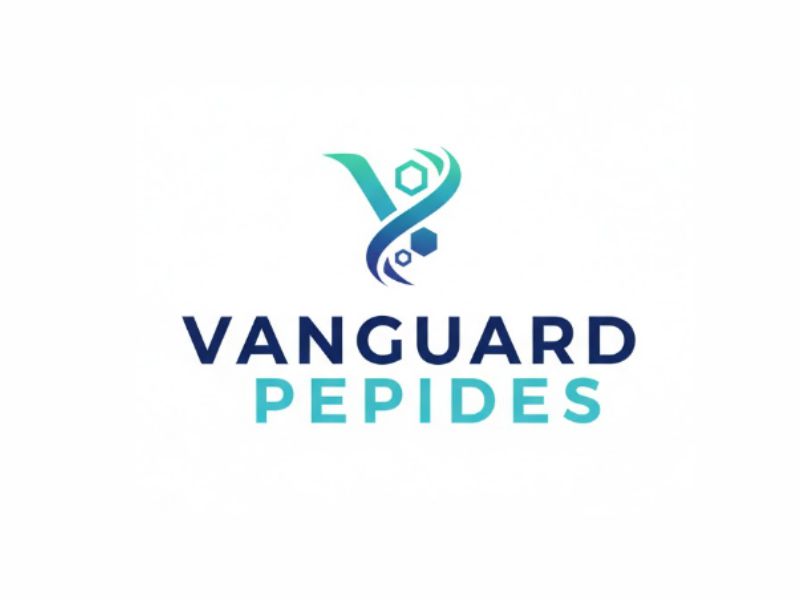 Vanguard Peptides logo design by giphone