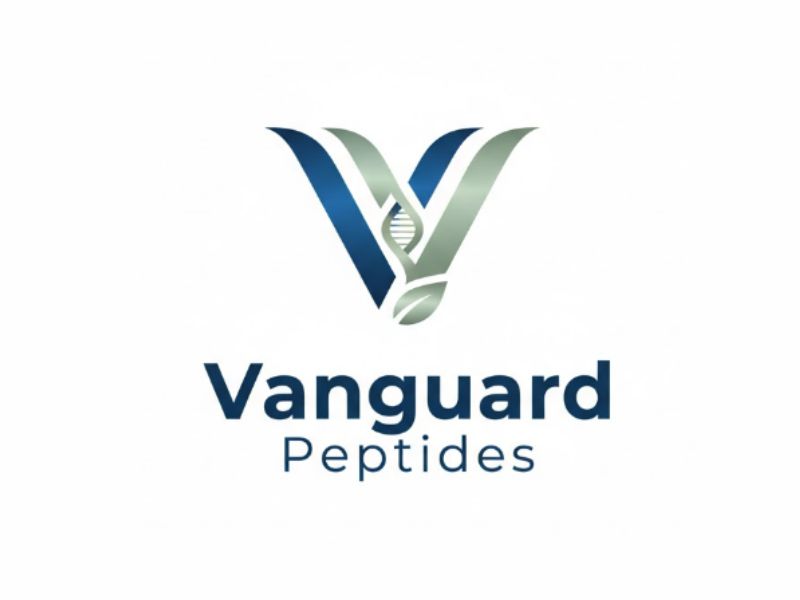 Vanguard Peptides logo design by giphone