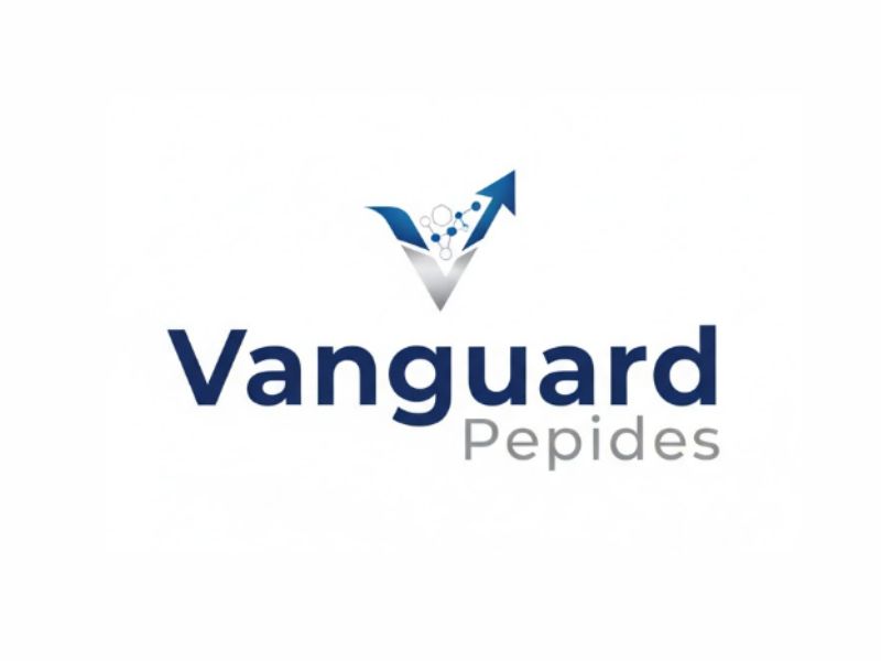 Vanguard Peptides logo design by giphone