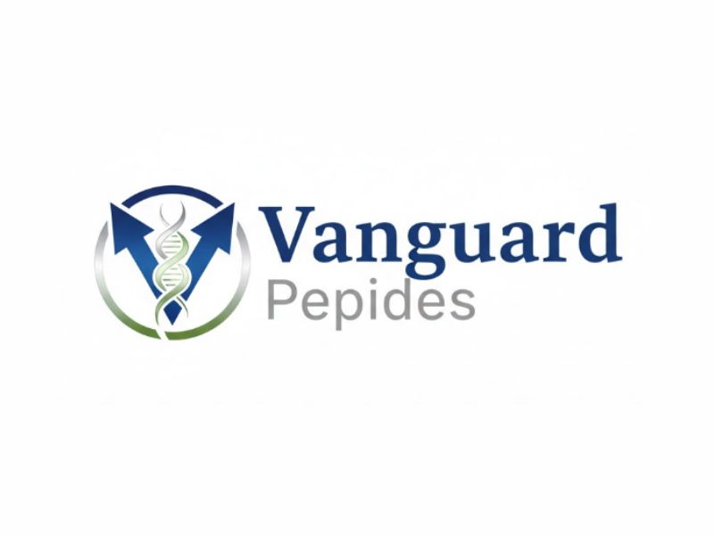 Vanguard Peptides logo design by giphone