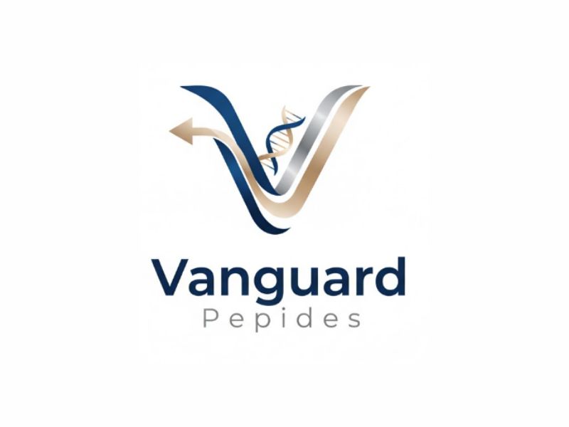 Vanguard Peptides logo design by kanal