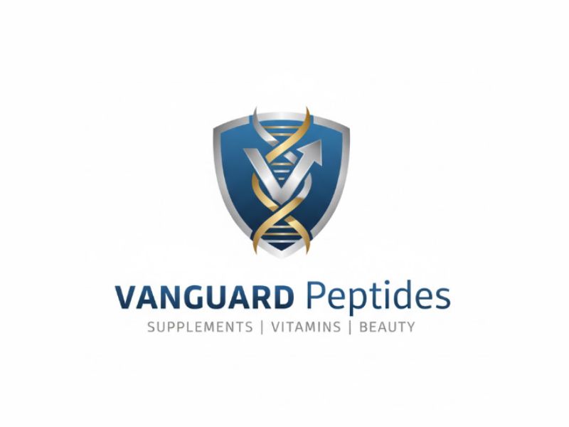 Vanguard Peptides logo design by sikas