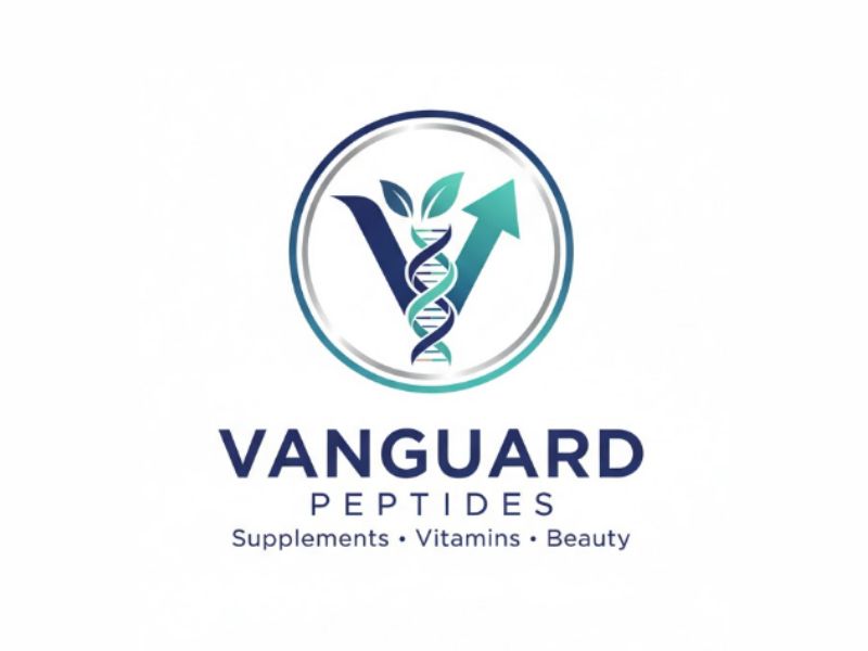 Vanguard Peptides logo design by sikas
