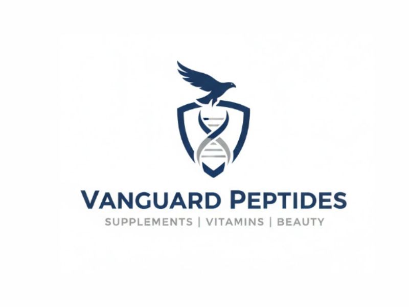 Vanguard Peptides logo design by Greenlight