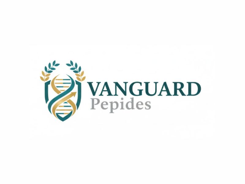 Vanguard Peptides logo design by Greenlight