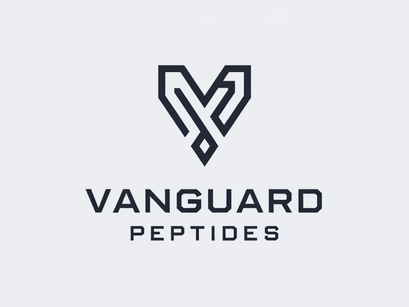 Vanguard Peptides logo design by M Fariid
