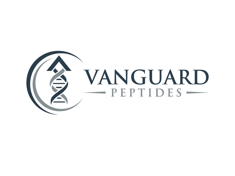 Vanguard Peptides logo design by Vins