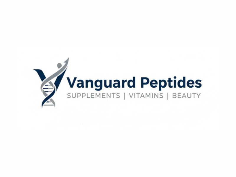 Vanguard Peptides logo design by Greenlight