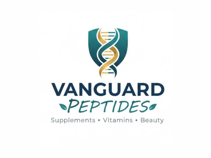 Vanguard Peptides logo design by Greenlight