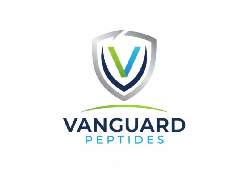 Vanguard Peptides logo design by Greenlight