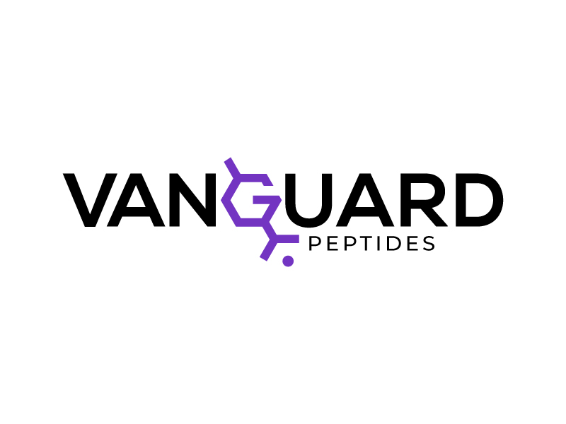 Vanguard Peptides logo design by sanworks