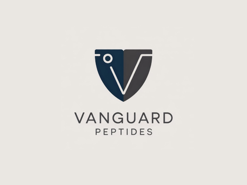 Vanguard Peptides logo design by Poki