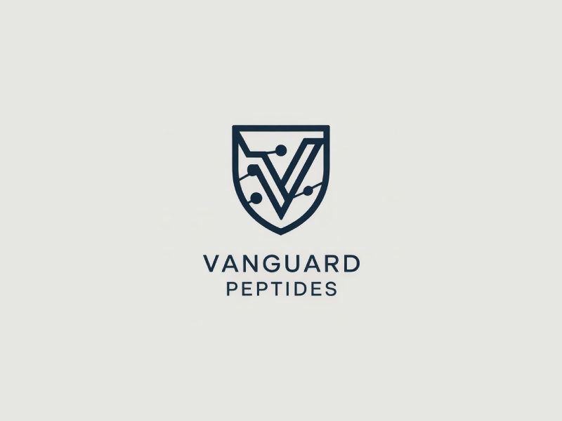 Vanguard Peptides logo design by Poki