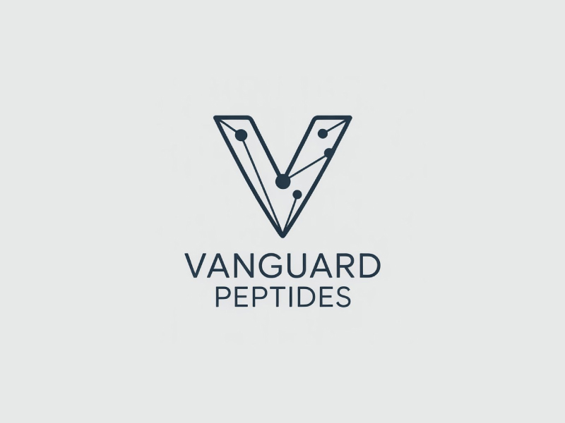 Vanguard Peptides logo design by Poki
