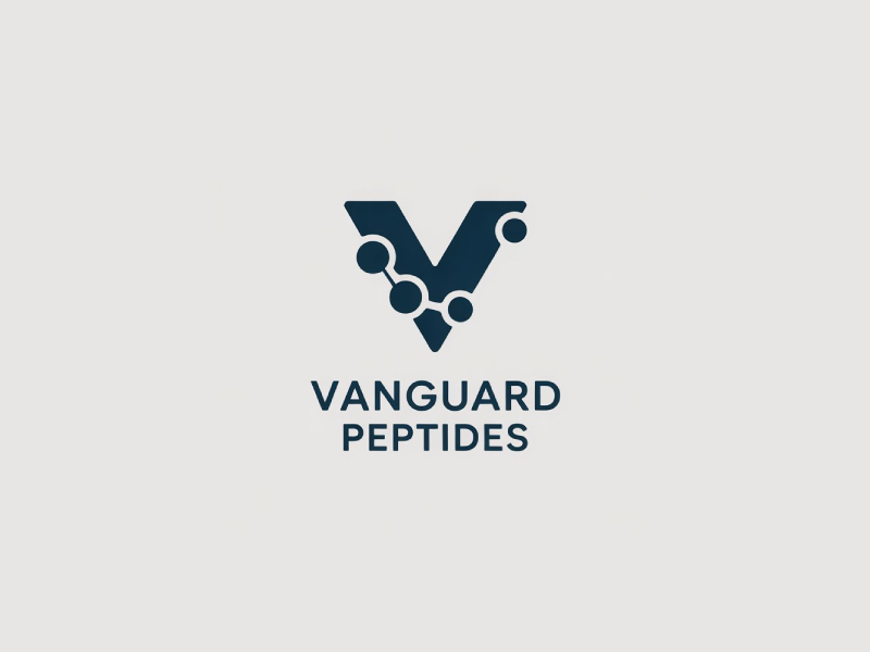 Vanguard Peptides logo design by Poki