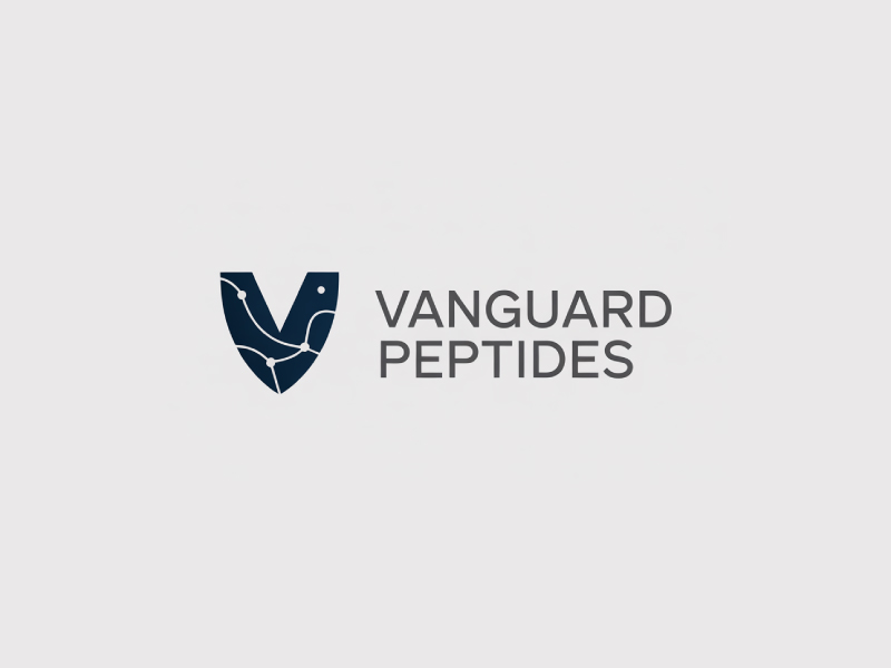 Vanguard Peptides logo design by Poki