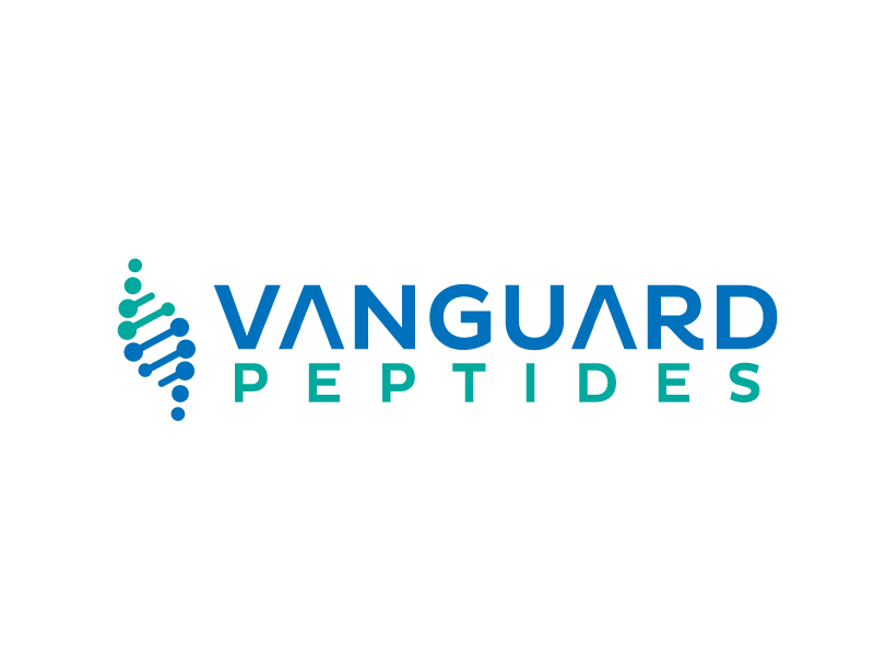 Vanguard Peptides logo design by jaize