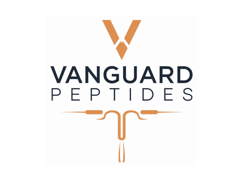Vanguard Peptides logo design by Marena