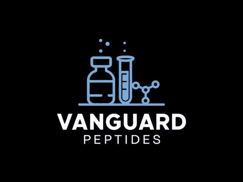 Vanguard Peptides logo design by Marena