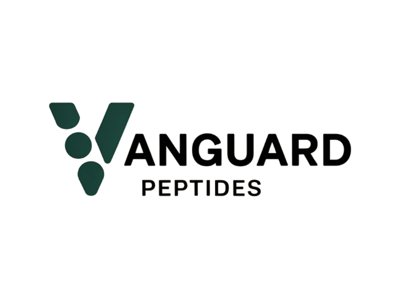 Vanguard Peptides logo design by Marena