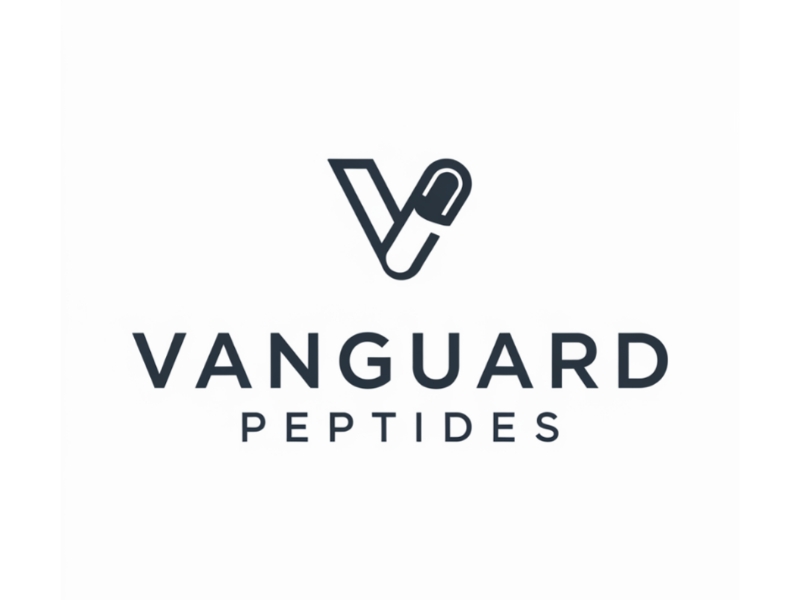 Vanguard Peptides logo design by Marena